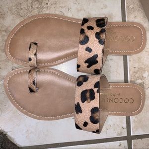 Leopard print sandals